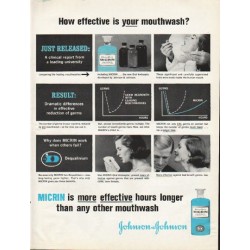 1961 Johnson & Johnson Ad "How effective"