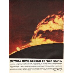 1961 Humble Oil & Refining Ad "Humble runs second"