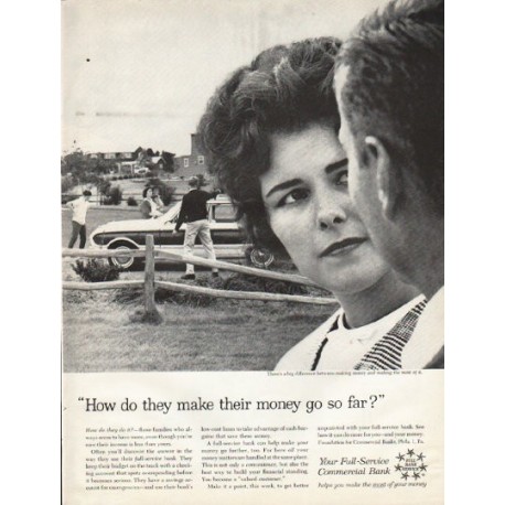 1961 Foundation for Commercial Banks Ad "go so far"
