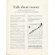 1961 New England Mutual Life Insurance Ad "Talk about money"