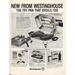 1961 Westinghouse Ad "fry pan that broils"