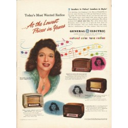 1948 General Electric Radio Ad "Most Wanted Radios"