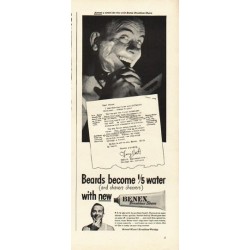 1948 Benex Brushless Shave Ad "1/5 water"