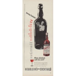 1949 Heublein's Ad "Better Cocktails with less work!"