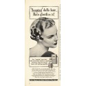 1948 Halo Shampoo Ad "Halo glorifies it"
