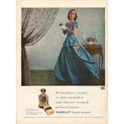 1948 Yardley Perfume Ad "Feel the gladness"