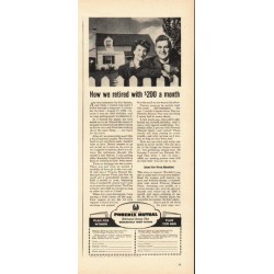 1948 Phoenix Mutual Life Insurance Ad "How we retired"