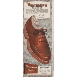 1949 Winthrop's Shoes Ad "Palomino Tan"