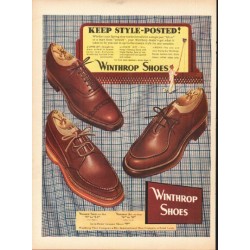 1948 Winthrop Shoes Ad "Keep Style-Posted"