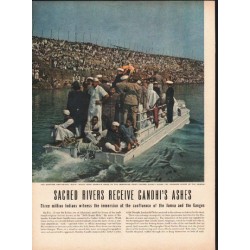 1948 Gandhi's Ashes Article ~ Sacred Rivers