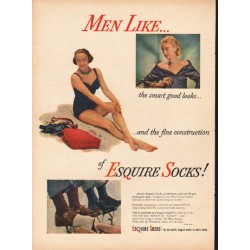 1948 Esquire Socks Ad "the smart good looks"