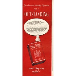 1948 Pall Mall Cigarettes Ad "Outstanding"