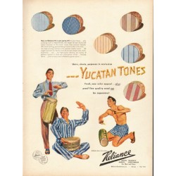 1948 Reliance Shirts Ad "Yucatan Tones"