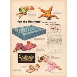 1948 Englander Mattress Ad "For the first time"
