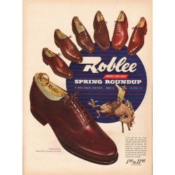 1948 Roblee Shoes Ad "Spring Roundup"