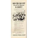 1948 American Overseas Airlines Ad "Europe"