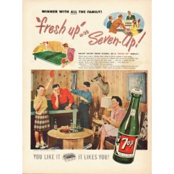 1948 7-Up Soda Ad "all the family"