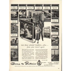 1948 Britain Tourism Ad "Come to Britain"