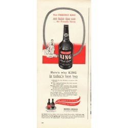 1948 Brown-Forman Whisky Ad "King"
