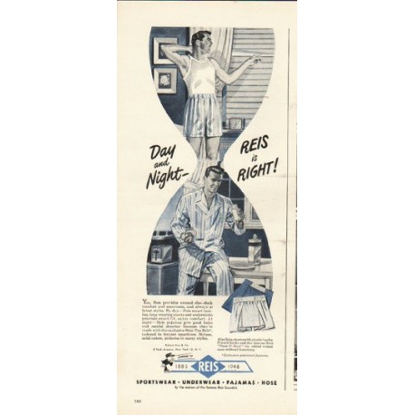 1948 Reis Underwear Vintage Ad 