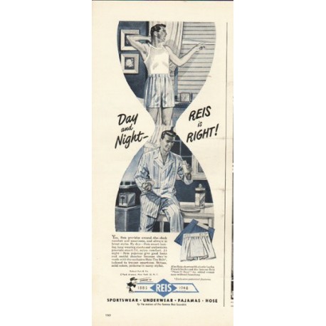 1948 Reis Underwear Ad "Day and Night"