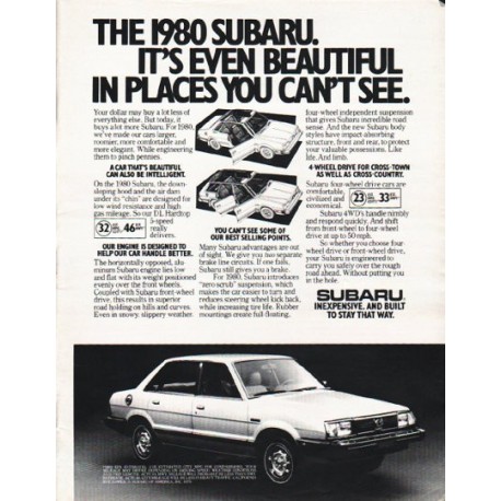 1980 Subaru Ad "beautiful in places" ~ (model year 1980)