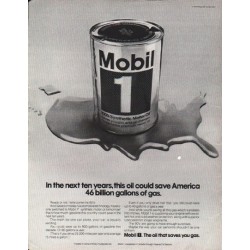 1980 Mobil Oil Ad "next ten years"