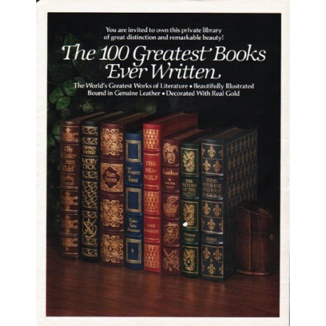 1980 The Easton Press Ad "100 Greatest Books"