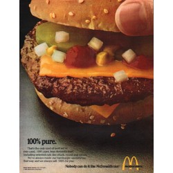 1980 McDonald's Ad "100% pure."