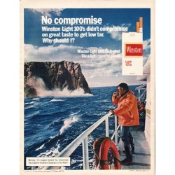 1980 Winston Cigarettes Ad "No compromise"