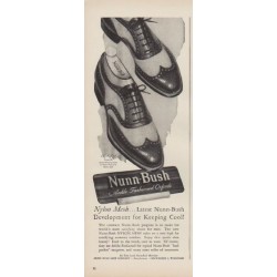 1949 Nunn-Bush Ad "Nylon Mesh ... Latest Nunn-Bush"