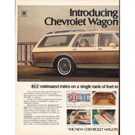 1980 Chevrolet Wagon Ad "diesel power" ~ (model year 1980)