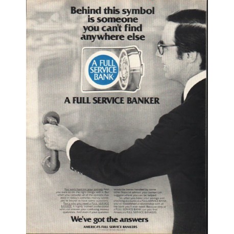 1980 America's Full Service Bankers Ad "this symbol"