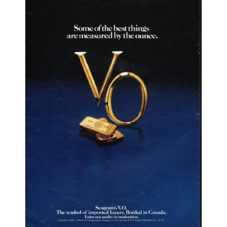 1980 Seagram's V.O. Ad "best things"