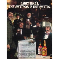 1980 Early Times Whisky Ad "The way it was"