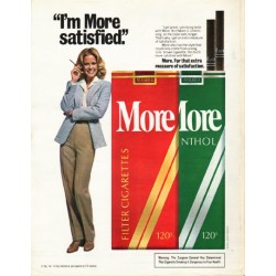 1980 More Cigarettes Ad "I'm More satisfied"