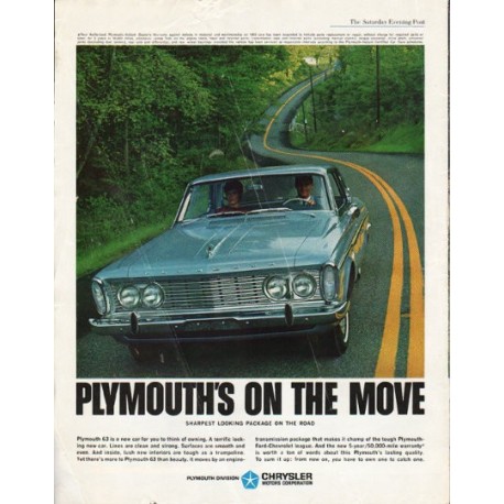 1963 Plymouth Ad "on the move" ~ (model year 1963)