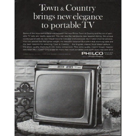 1963 Philco Television Ad "Town & Country"