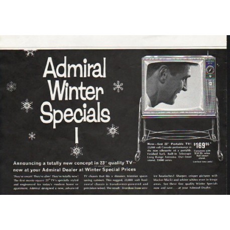 1963 Admiral Television Ad "totally new concept"