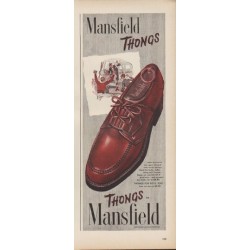 1949 Mansfield Thongs Ad "Thongs by Mansfield"