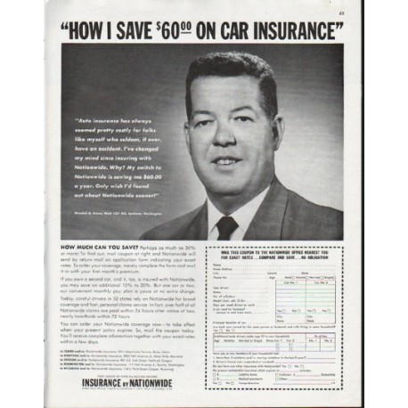 1963 Nationwide Mutual Insurance Company Ad "save"