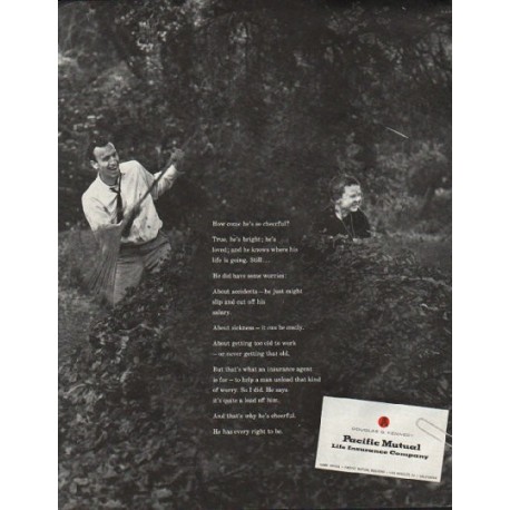 1961 Pacific Mutual  Ad "cheerful"