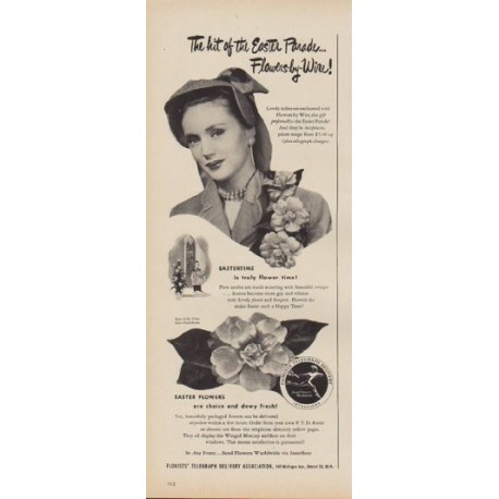 1949 Florists' Telegraph Delivery Association Ad "the Easter Parade"