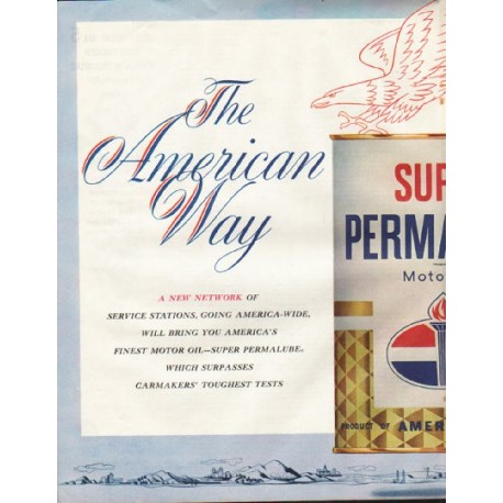 1961 American Motor Oil Ad "The American Way"