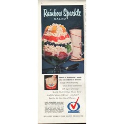 1961 Quality Chekd Dairy Products Ad "Rainbow Sparkle"