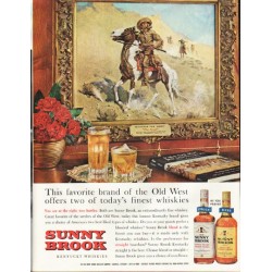 1961 Sunny Brook Whiskey Ad "Old West"