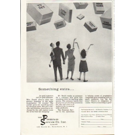 1961 The Premium Service Company Ad "Something extra"