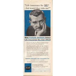 1961 Fortune National Life Insurance Ad "Fortune Formula"