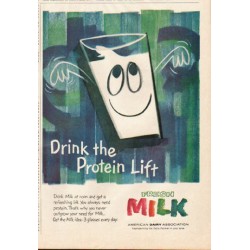 1961 American Dairy Association Ad "Protein Lift"