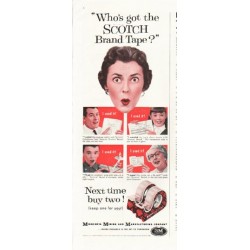 1958 Scotch Brand Tape Ad "Who's got"